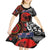 Australia and New Zealand ANZAC Day Kid Short Sleeve Dress Aboriginal and Maori Art Pattern - Gallipoli Lest We Forget