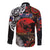 Australia and New Zealand ANZAC Day Long Sleeve Button Shirt Aboriginal and Maori Art Pattern - Gallipoli Lest We Forget