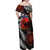 Australia and New Zealand ANZAC Day Off Shoulder Maxi Dress Aboriginal and Maori Art Pattern - Gallipoli Lest We Forget