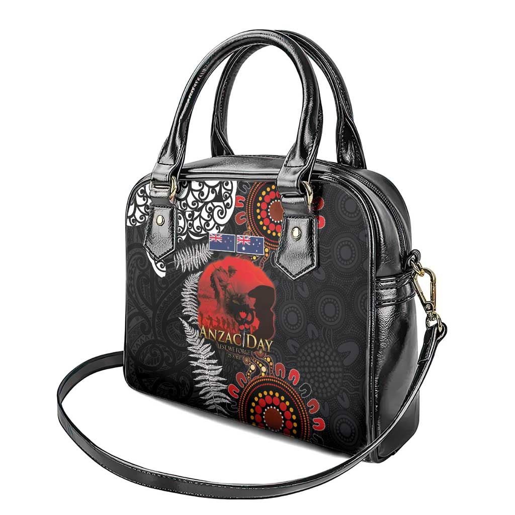 Australia and New Zealand ANZAC Day Shoulder Handbag Aboriginal and Maori Art Pattern - Gallipoli Lest We Forget