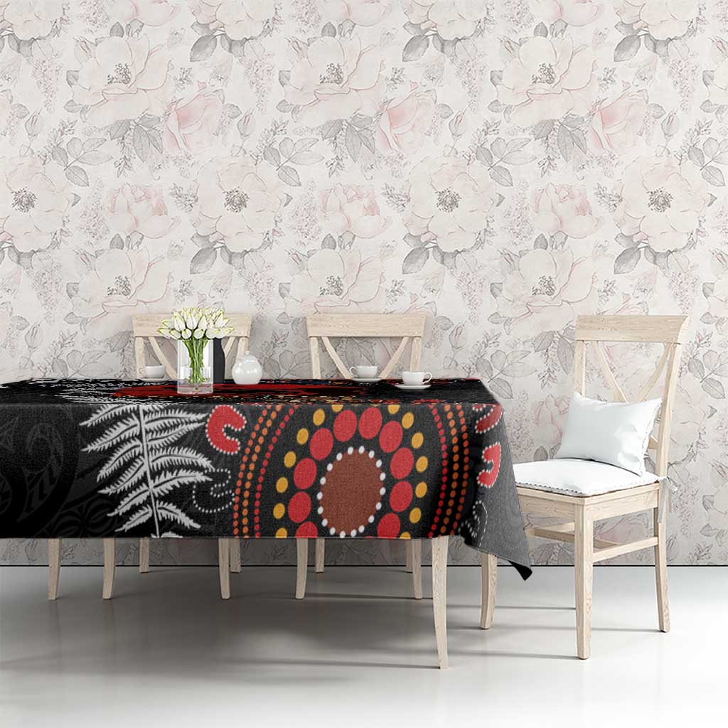 Australia and New Zealand ANZAC Day Tablecloth Aboriginal and Maori Art Pattern - Gallipoli Lest We Forget LT03 - Polynesian Pride
