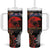 Australia and New Zealand ANZAC Day Tumbler With Handle Aboriginal and Maori Art Pattern Gallipoli Lest We Forget