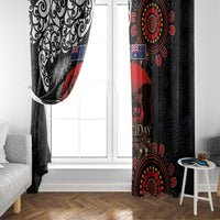 Australia and New Zealand ANZAC Day Window Curtain Aboriginal and Maori Art Pattern - Gallipoli Lest We Forget LT03 - Polynesian Pride