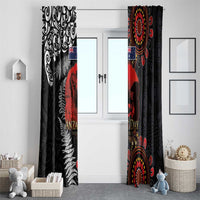 Australia and New Zealand ANZAC Day Window Curtain Aboriginal and Maori Art Pattern - Gallipoli Lest We Forget LT03 - Polynesian Pride