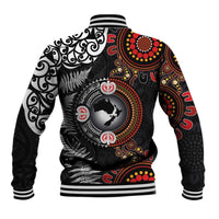Australia and New Zealand Together Baseball Jacket Aboriginal and Maori Art Tattoo LT03 - Polynesian Pride