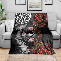 Australia and New Zealand Together Blanket Aboriginal and Maori Art Tattoo LT03 - Polynesian Pride