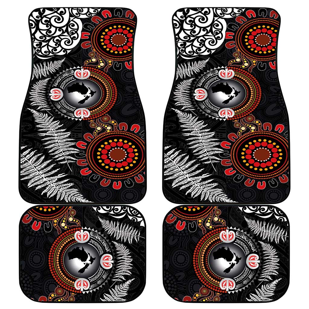Australia and New Zealand Together Car Mats Aboriginal and Maori Art Tattoo LT03 - Polynesian Pride
