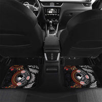 Australia and New Zealand Together Car Mats Aboriginal and Maori Art Tattoo LT03 Set 2pcs - Back Black - Polynesian Pride