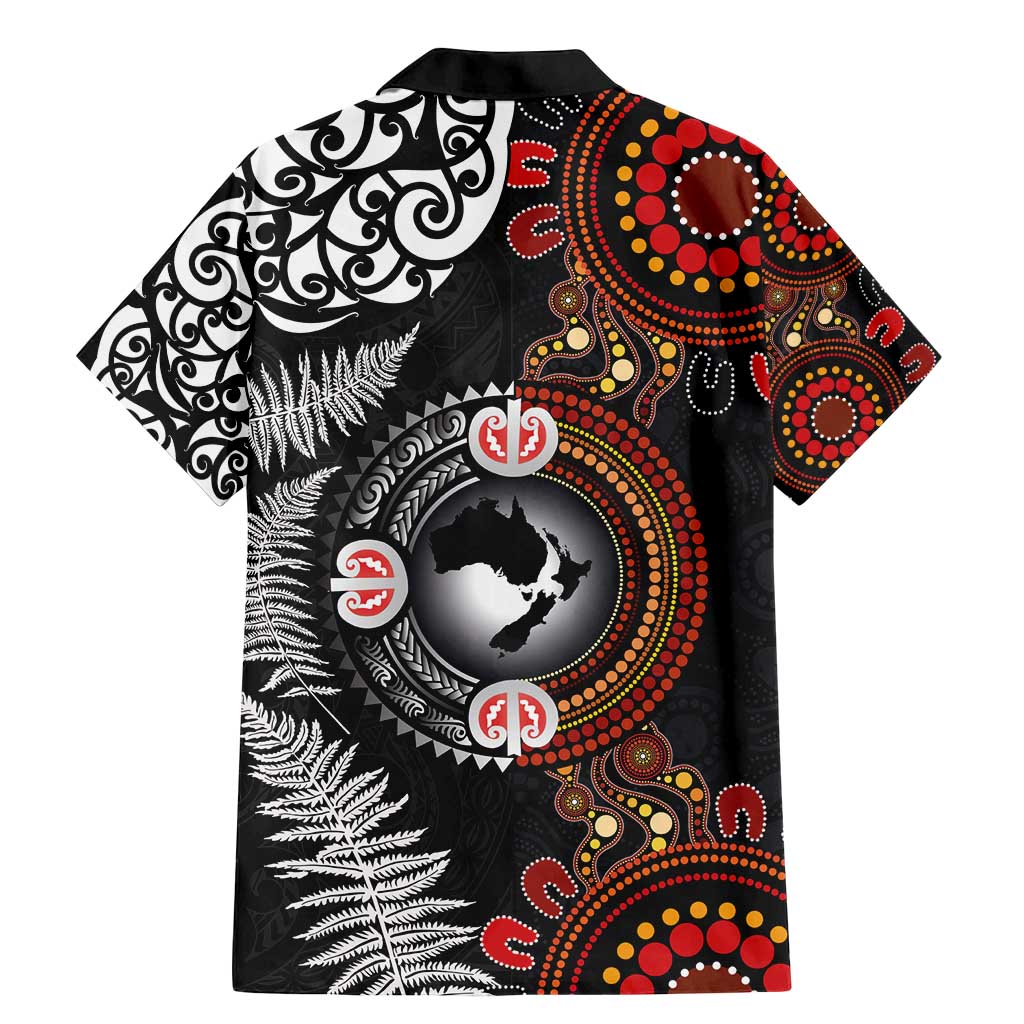 Australia and New Zealand Together Family Matching Mermaid Dress and Hawaiian Shirt Aboriginal and Maori Art Tattoo