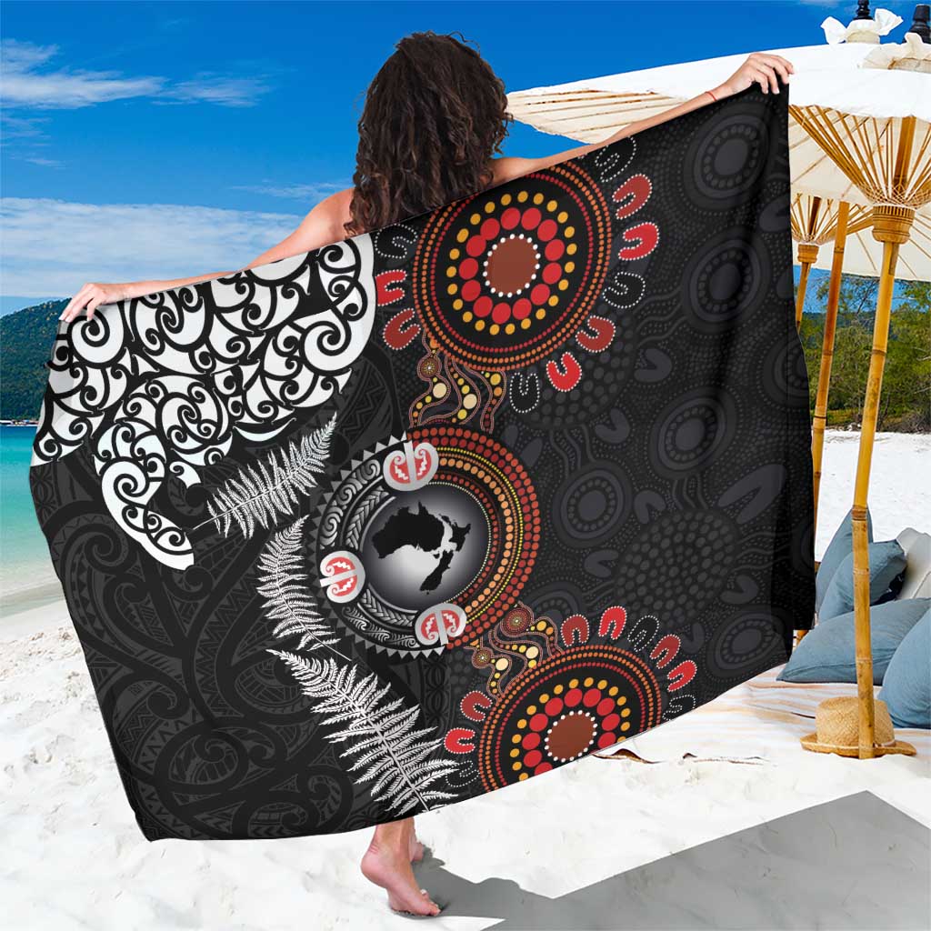 Australia and New Zealand Together Sarong Aboriginal and Maori Art Tattoo