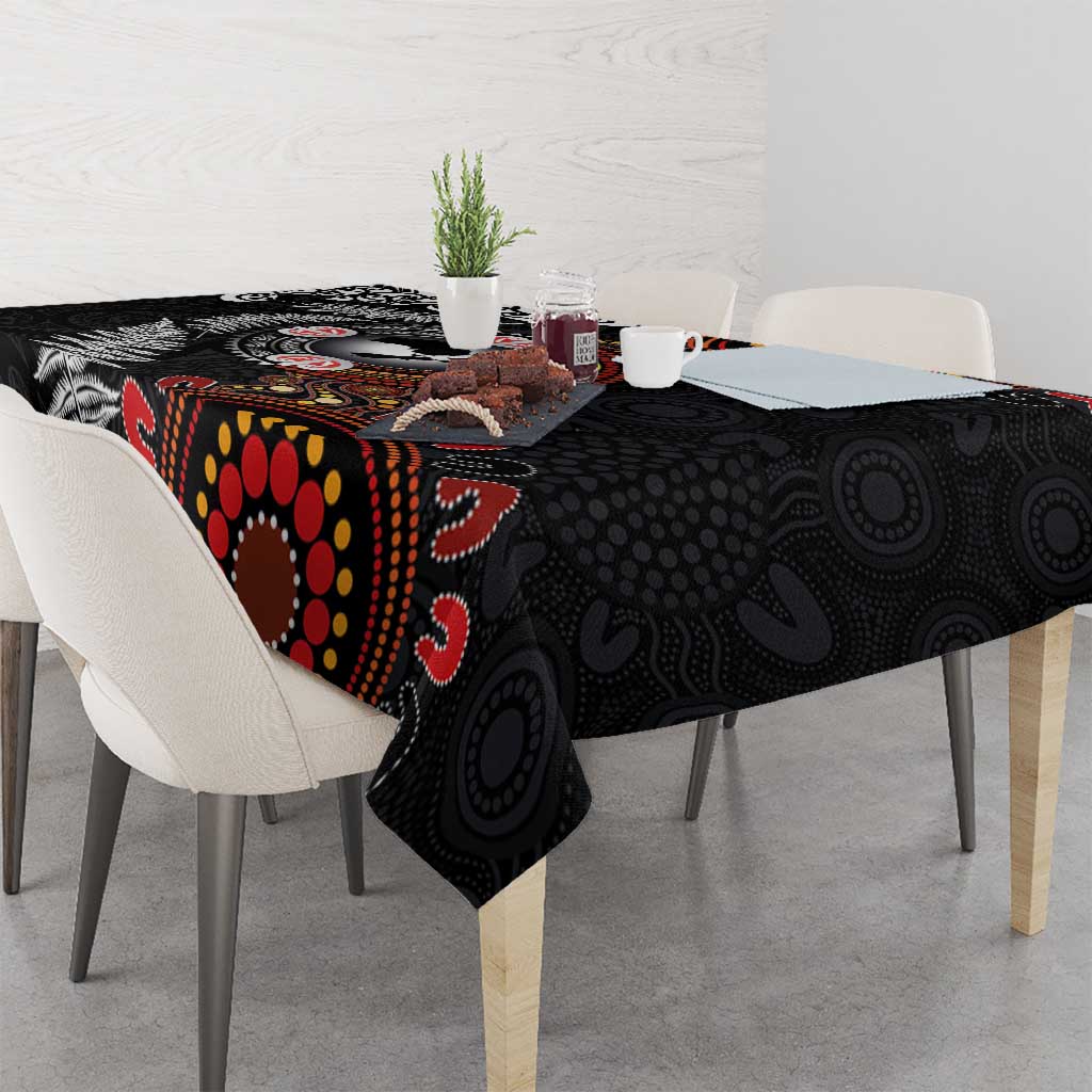Australia and New Zealand Together Tablecloth Aboriginal and Maori Art Tattoo LT03 - Polynesian Pride