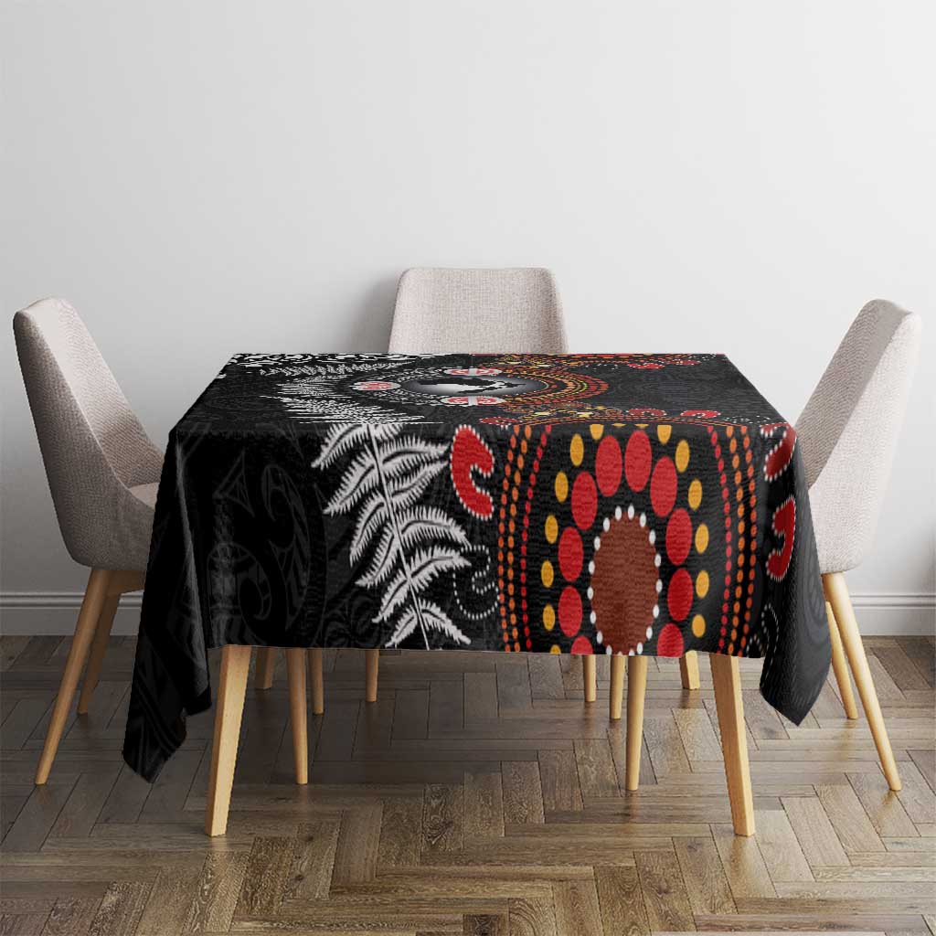 Australia and New Zealand Together Tablecloth Aboriginal and Maori Art Tattoo LT03 - Polynesian Pride