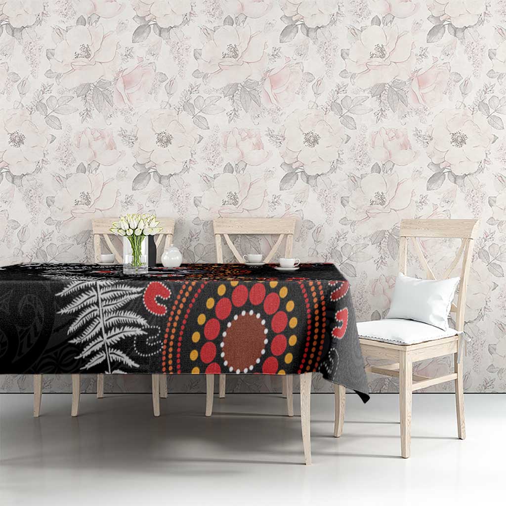 Australia and New Zealand Together Tablecloth Aboriginal and Maori Art Tattoo LT03 - Polynesian Pride
