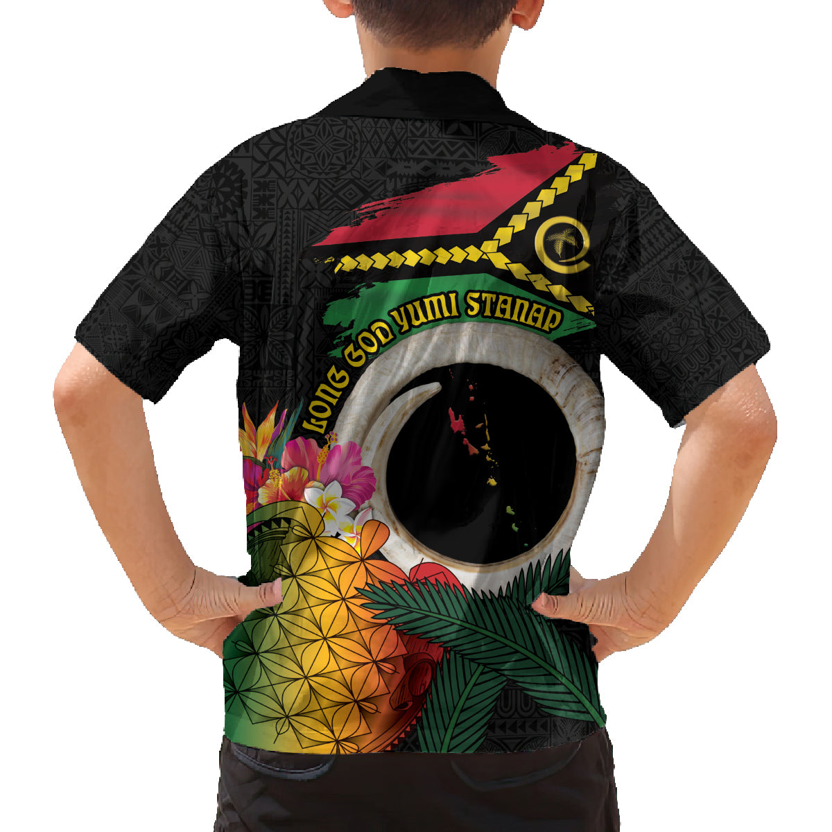 Vanuatu Selebretem 44th Indipendens Dei Family Matching Puletasi and Hawaiian Shirt Sand Drawing Turtle Melanesian Vibes LT03 - Polynesian Pride