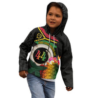 Vanuatu Selebretem 44th Indipendens Dei Kid Hoodie Sand Drawing Turtle Melanesian Vibes