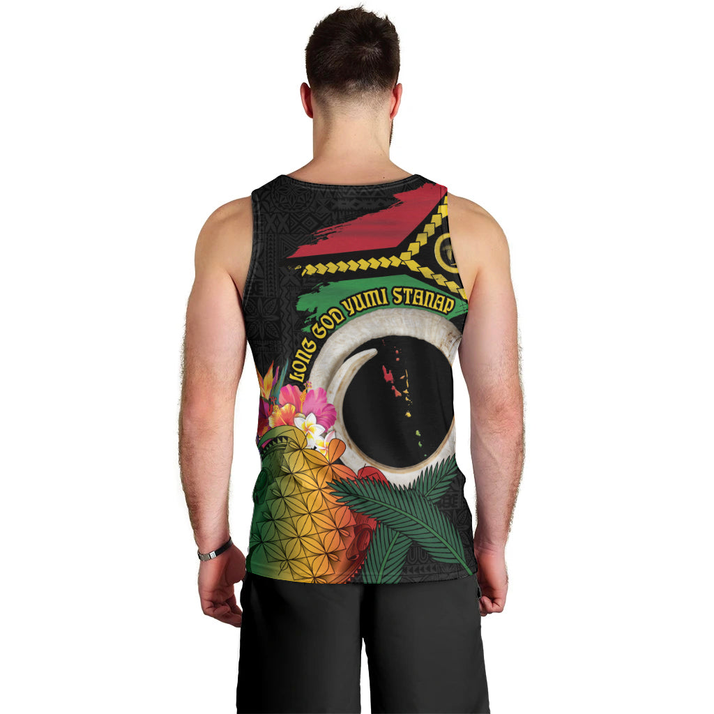 Vanuatu Selebretem 44th Indipendens Dei Men Tank Top Sand Drawing Turtle Melanesian Vibes LT03 - Polynesian Pride