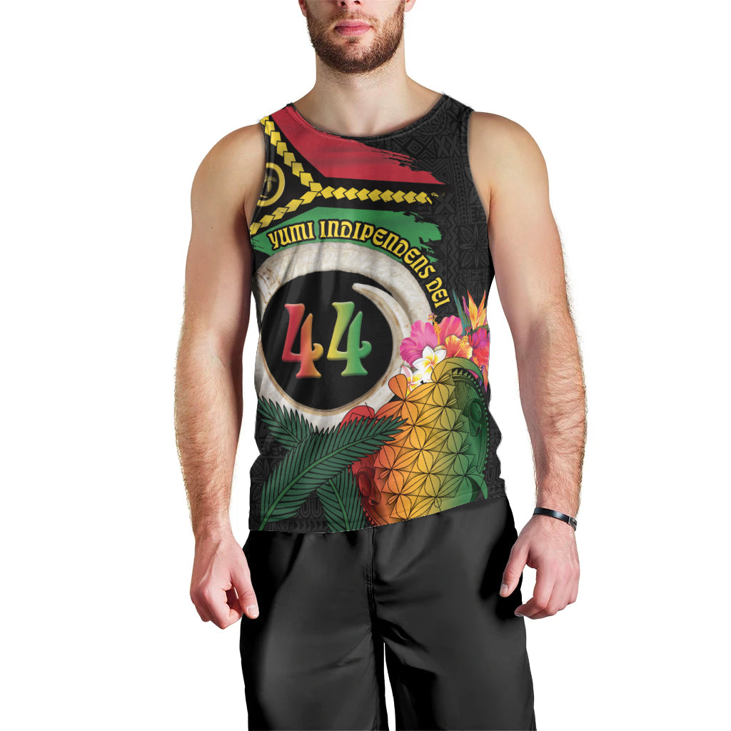 Vanuatu Selebretem 44th Indipendens Dei Men Tank Top Sand Drawing Turtle Melanesian Vibes LT03 - Polynesian Pride