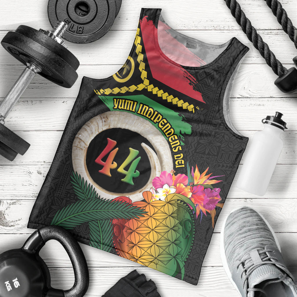 Vanuatu Selebretem 44th Indipendens Dei Men Tank Top Sand Drawing Turtle Melanesian Vibes LT03 - Polynesian Pride