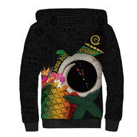 Vanuatu Selebretem 44th Indipendens Dei Sherpa Hoodie Sand Drawing Turtle Melanesian Vibes LT03 - Polynesian Pride