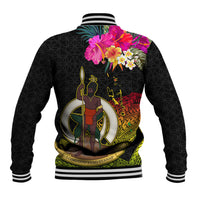 Vanuatu Ni-Van Baseball Jacket Coat of Arms Sand Drawing LT03 - Polynesian Pride