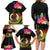 Vanuatu Ni-Van Family Matching Long Sleeve Bodycon Dress and Hawaiian Shirt Coat of Arms Sand Drawing