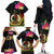 Vanuatu Ni-Van Family Matching Off The Shoulder Long Sleeve Dress and Hawaiian Shirt Coat of Arms Sand Drawing