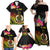 Vanuatu Ni-Van Family Matching Off Shoulder Maxi Dress and Hawaiian Shirt Coat of Arms Sand Drawing