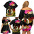 Vanuatu Ni-Van Family Matching Off Shoulder Short Dress and Hawaiian Shirt Coat of Arms Sand Drawing