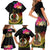 Vanuatu Ni-Van Family Matching Short Sleeve Bodycon Dress and Hawaiian Shirt Coat of Arms Sand Drawing