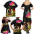 Vanuatu Ni-Van Family Matching Summer Maxi Dress and Hawaiian Shirt Coat of Arms Sand Drawing