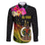 Vanuatu Ni-Van Family Matching Tank Maxi Dress and Hawaiian Shirt Coat of Arms Sand Drawing