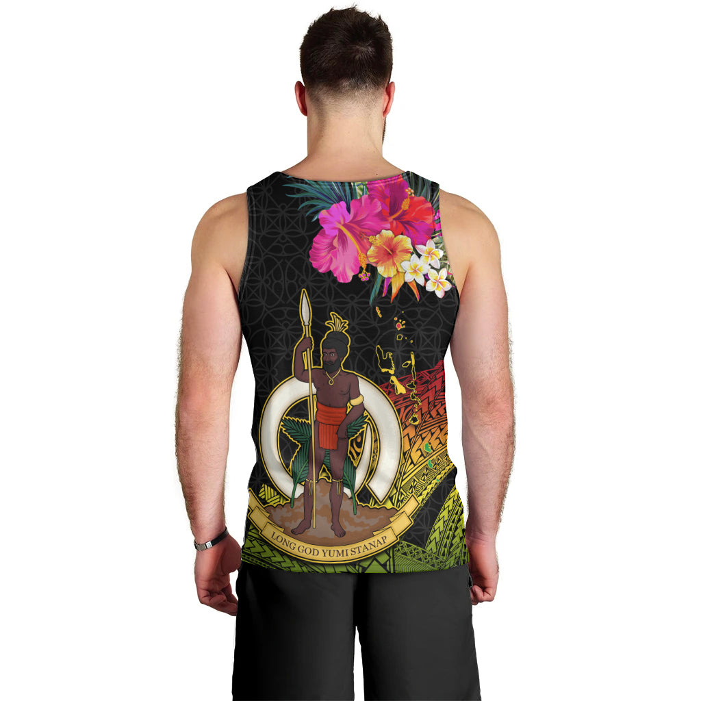 Vanuatu Ni-Van Men Tank Top Coat of Arms Sand Drawing LT03 - Polynesian Pride