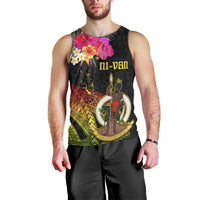 Vanuatu Ni-Van Men Tank Top Coat of Arms Sand Drawing LT03 - Polynesian Pride