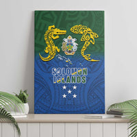 Solomon Islands Canvas Wall Art The Guardians-Tribal Crocodile and Shark Melanesian Tattoo