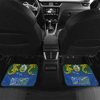 Solomon Islands Car Mats The Guardians-Tribal Crocodile and Shark Melanesian Tattoo
