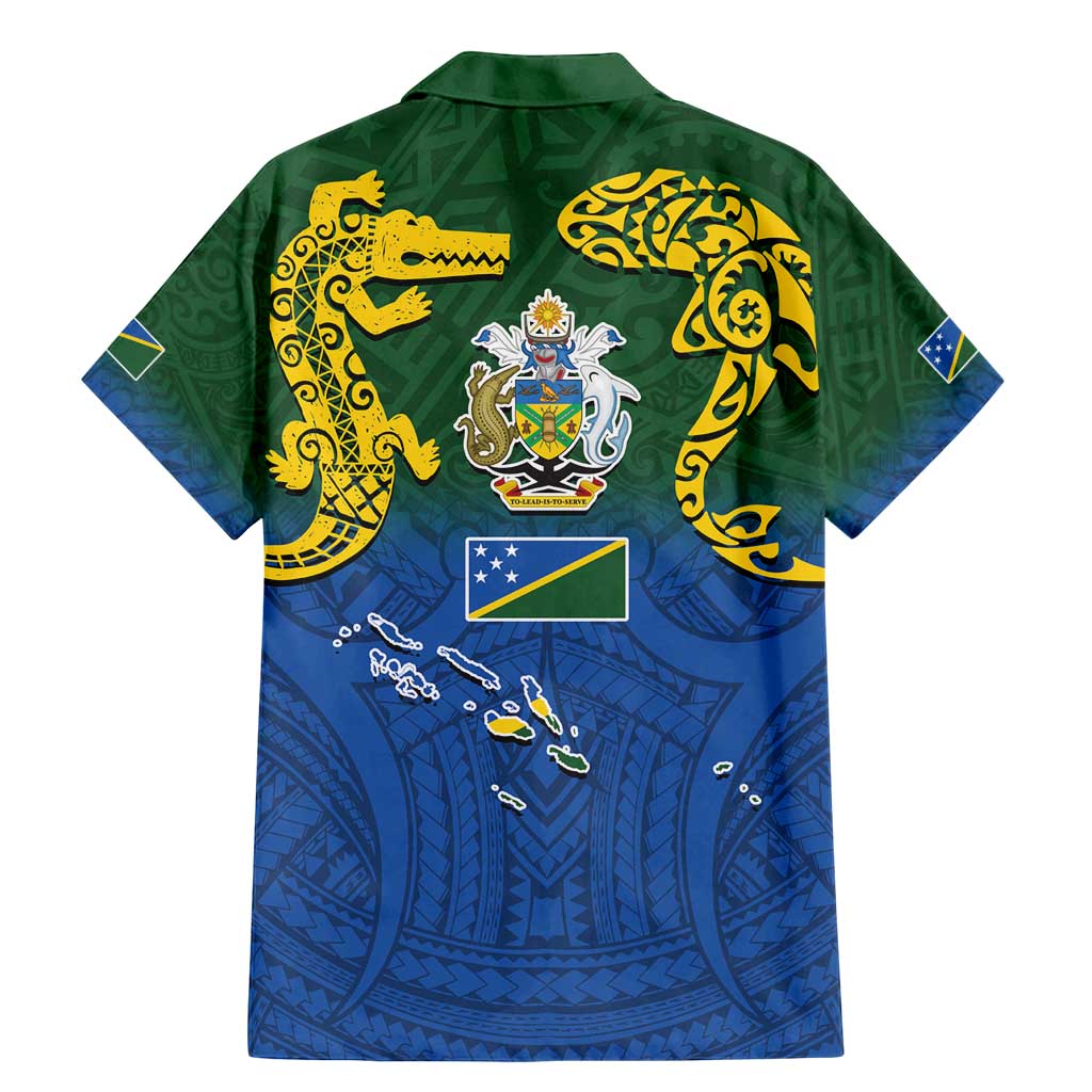 Solomon Islands Family Matching Mermaid Dress and Hawaiian Shirt The Guardians-Tribal Crocodile and Shark Melanesian Tattoo