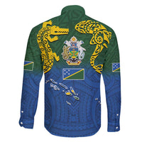 Solomon Islands Family Matching Puletasi and Hawaiian Shirt The Guardians-Tribal Crocodile and Shark Melanesian Tattoo