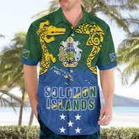 Solomon Islands Hawaiian Shirt The Guardians-Tribal Crocodile and Shark Melanesian Tattoo