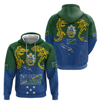 Solomon Islands Hoodie The Guardians-Tribal Crocodile and Shark Melanesian Tattoo