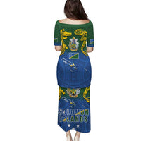 Solomon Islands Puletasi The Guardians-Tribal Crocodile and Shark Melanesian Tattoo