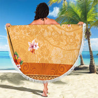 Hawaii Hibiscus Beach Blanket Turtles and Tribal Motifs Vintage Floral Style LT03 - Polynesian Pride