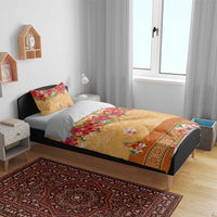 Hawaii Hibiscus Bedding Set Turtles and Tribal Motifs Vintage Floral Style LT03 - Polynesian Pride