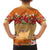 Hawaii Hibiscus Family Matching Off Shoulder Short Dress and Hawaiian Shirt Turtles and Tribal Motifs Vintage Floral Style