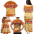 Hawaii Hibiscus Family Matching Puletasi and Hawaiian Shirt Turtles and Tribal Motifs Vintage Floral Style