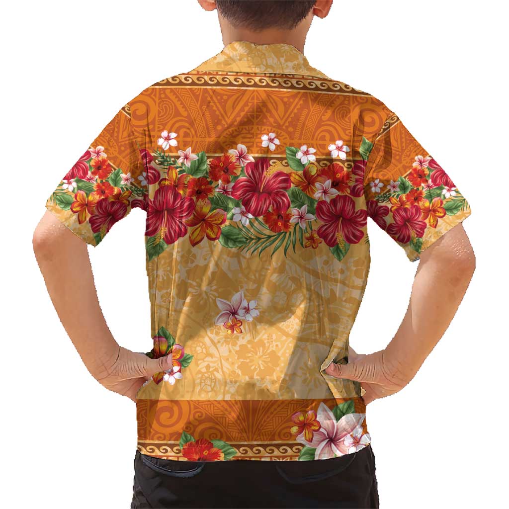 Hawaii Hibiscus Family Matching Short Sleeve Bodycon Dress and Hawaiian Shirt Turtles and Tribal Motifs Vintage Floral Style
