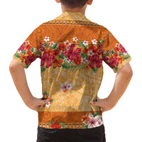 Hawaii Hibiscus Family Matching Tank Maxi Dress and Hawaiian Shirt Turtles and Tribal Motifs Vintage Floral Style