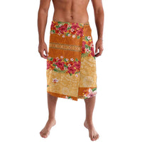 Hawaii Hibiscus Lavalava Turtles and Tribal Motifs Vintage Floral Style LT03 Yellow - Polynesian Pride