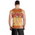 Hawaii Hibiscus Men Tank Top Turtles and Tribal Motifs Vintage Floral Style