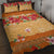 Hawaii Hibiscus Quilt Bed Set Turtles and Tribal Motifs Vintage Floral Style