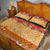 Hawaii Hibiscus Quilt Bed Set Turtles and Tribal Motifs Vintage Floral Style